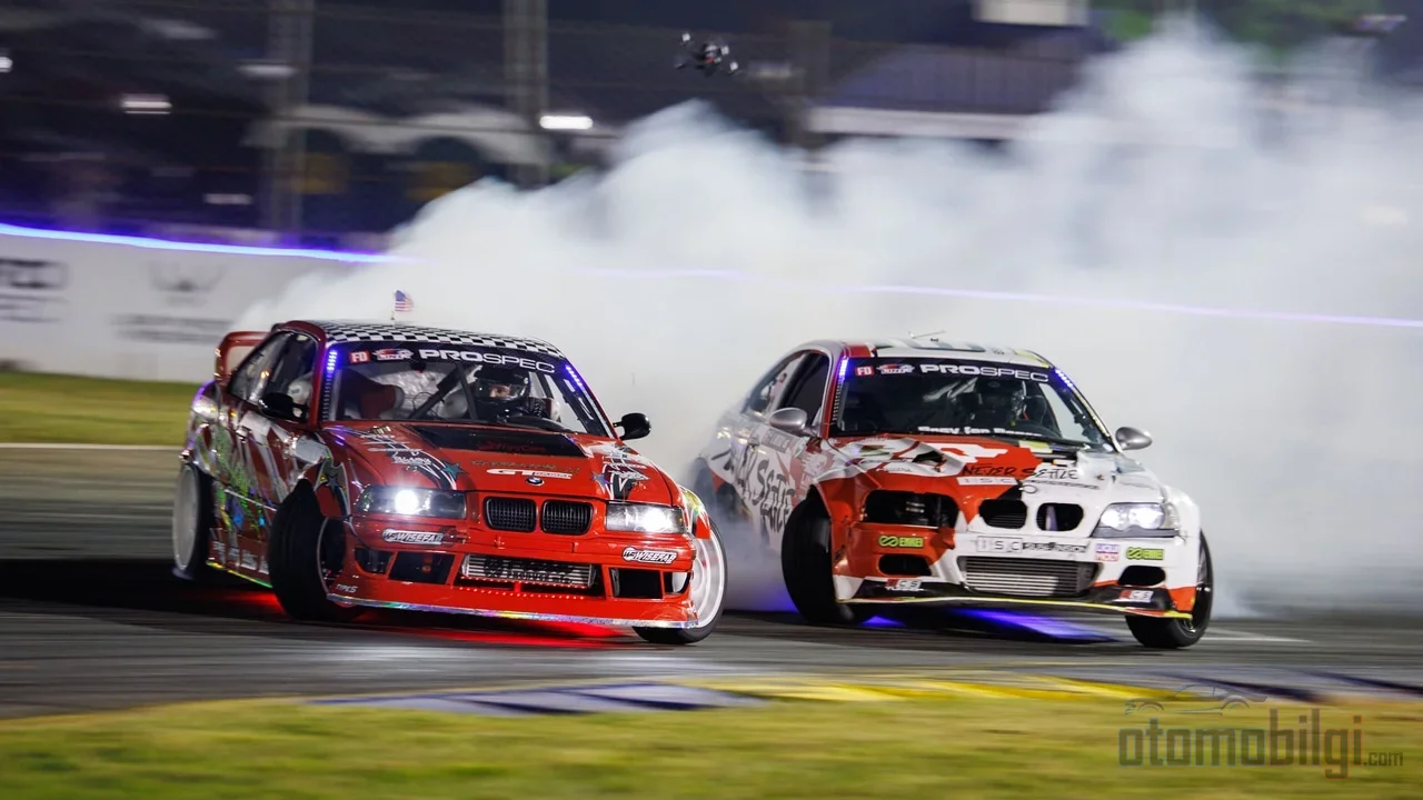 It's not a creased, wrinkled damage; it's the moment when the tire does its job, absorbing the massive torque into the soft sidewall and gripping the track with maximum contact.