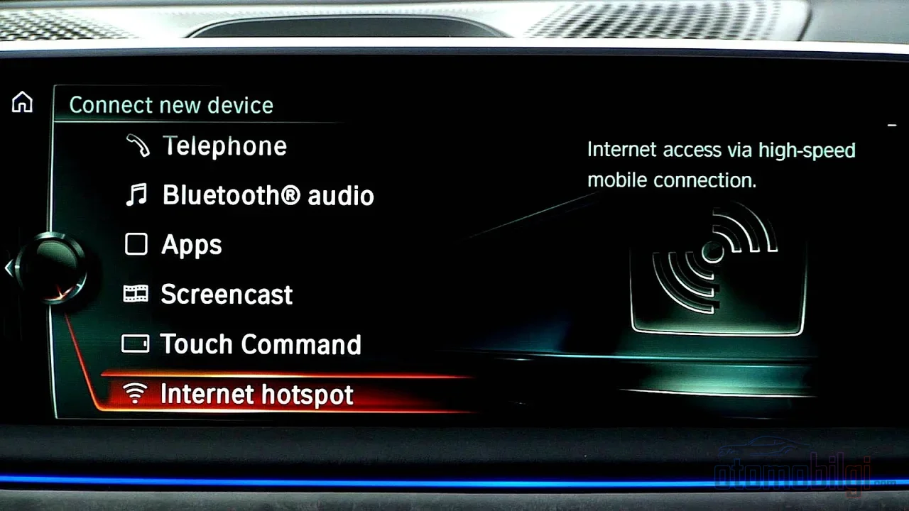 The in-car hotspot is not a system that shares your phone's internet; it is an independent internet access with its own antenna and a separate subscription.